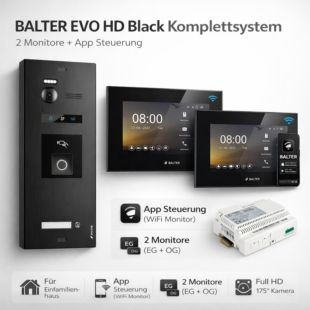 BALTER EVO HD Black 1-Familien Komplettsystem mit WLAN