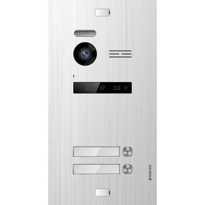 BALTER EVO-HD Silver Türstation für 2 Teilnehmer, IP über 2-Draht BUS Technologie (Video / Audio / Strom), 175° Ultraweitwinkel