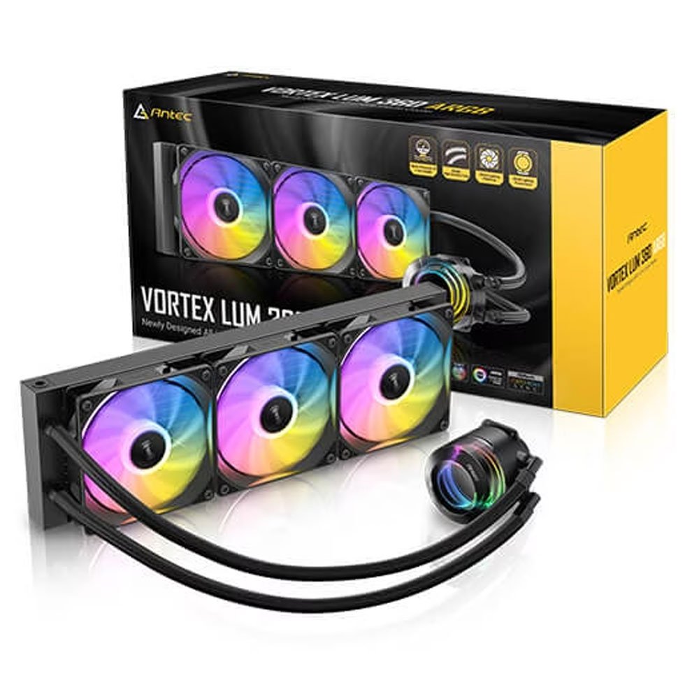 Antec Vortex Lum 360 mm ARGB | All-in-One-CPU-Wasserkühler | Schwarz