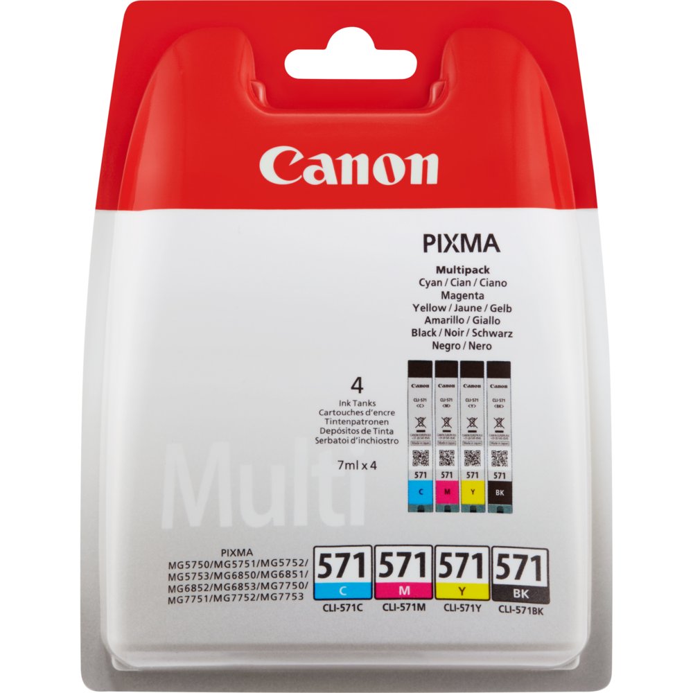 Canon 0386C005 | Original Tintenpatronen Schwarz/Cyan/Magenta/Gelb | 4er-Pack