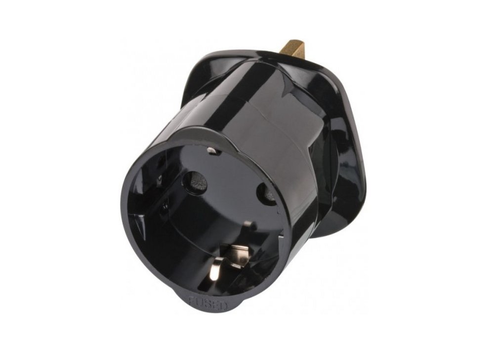 Brennenstuhl Travel Adapter earthed/GB Netzstecker-Adapter Typ G (VK) Typ F Schwarz