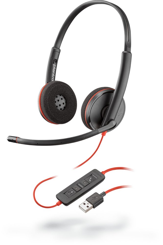 Poly Blackwire C3220 | Kabelgebundenes On-Ear Stereo-Headset | USB-A | Schwarz