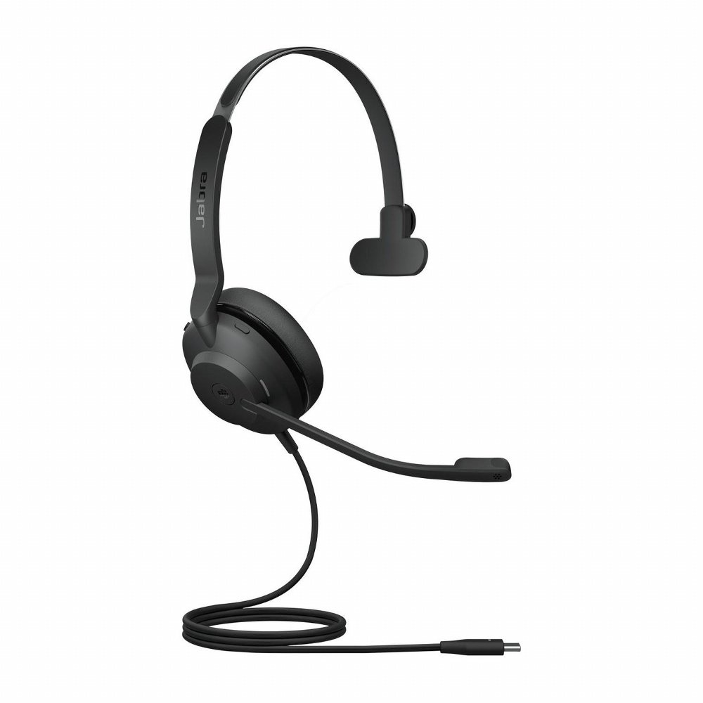 Jabra Evolve2 30 MS | Mono Kabelgebundenes On-Ear Headset | USB-C | Microsoft Teams zertifiziert | Schwarz