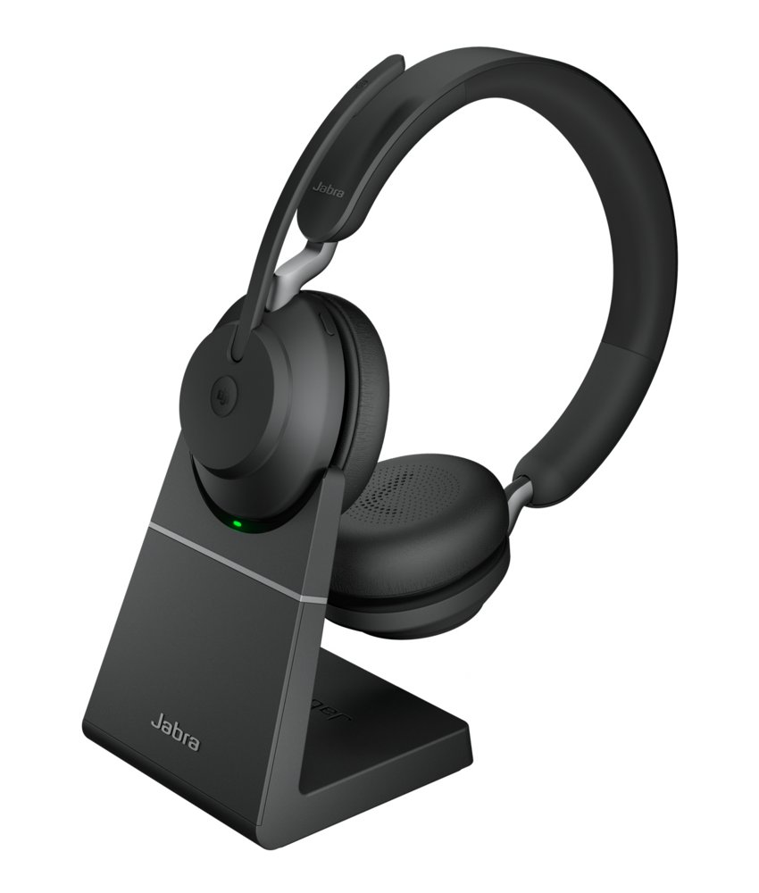 Jabra Evolve 65 | Kabelloses On-Ear Headset | Bluetooth | Mit Ladestation | Schwarz