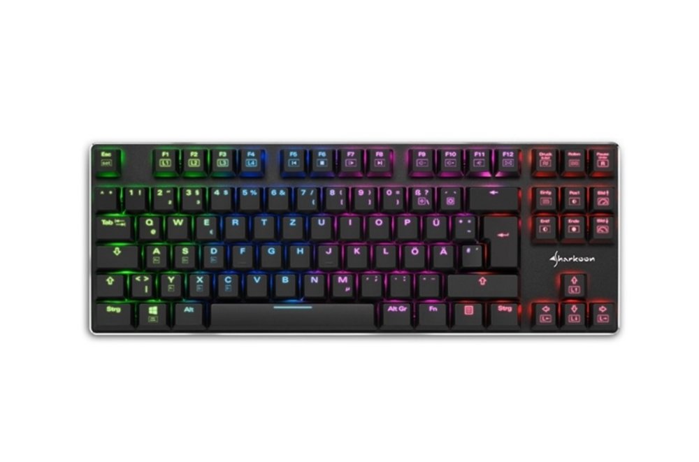 Sharkoon PureWriter TKL RGB Schwarz | Kabelgebundene Tastatur | QWERTY US