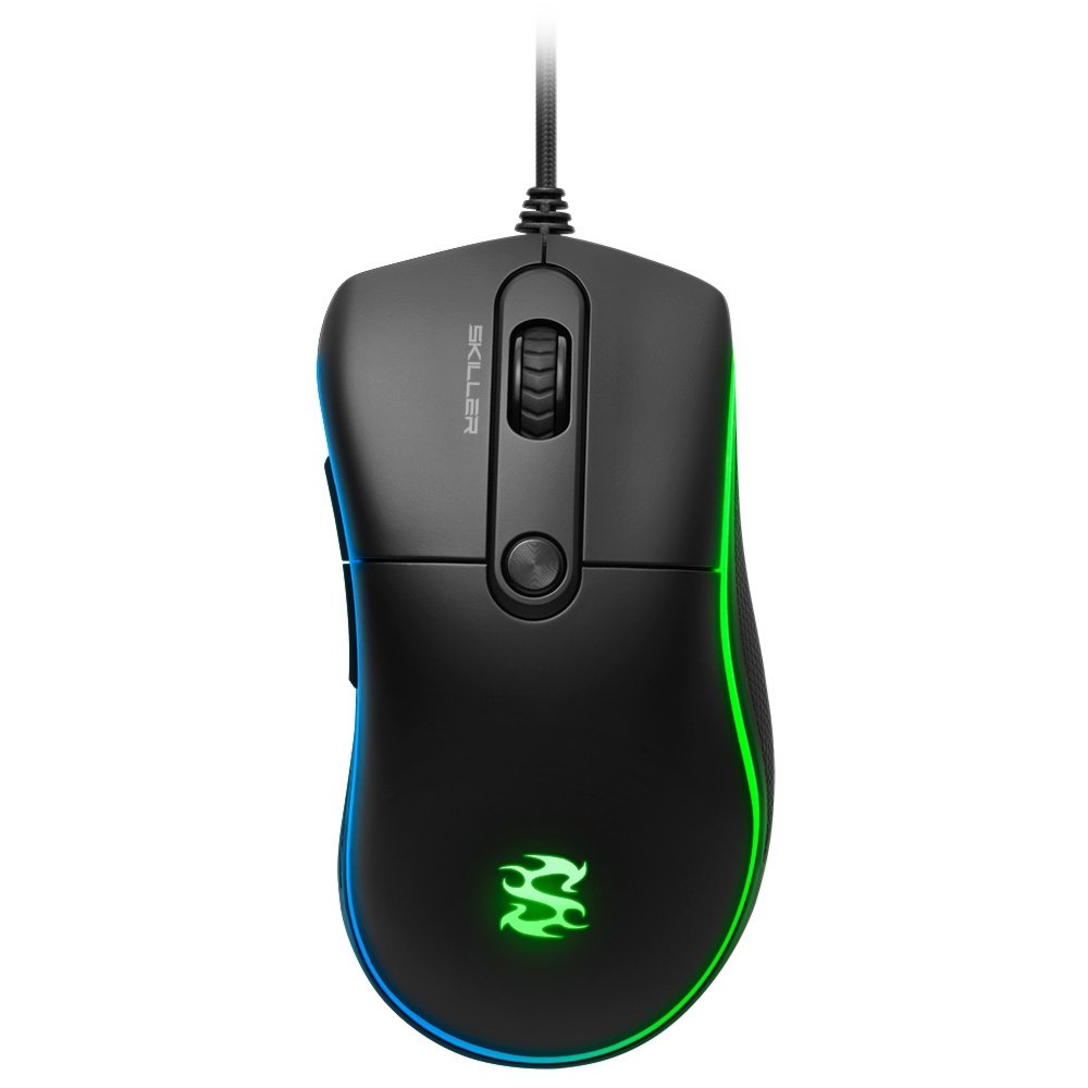 Sharkoon Skiller SGM2 | Kabelgebundene Gaming-Maus | USB-A | 6400 DPI | Schwarz | RGB
