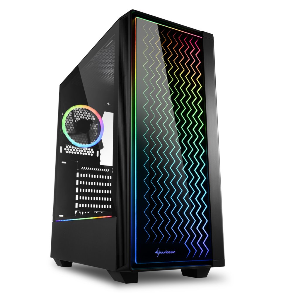 Sharkoon RGB LIT 200 | Midi Tower Gehäuse | Schwarz