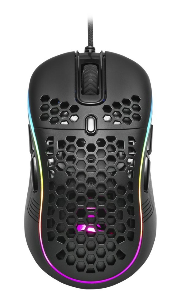 Sharkoon Light² S | Kabelgebundene Gaming-Maus | Für Links- und Rechtshänder | USB-A | 6200 DPI | Schwarz