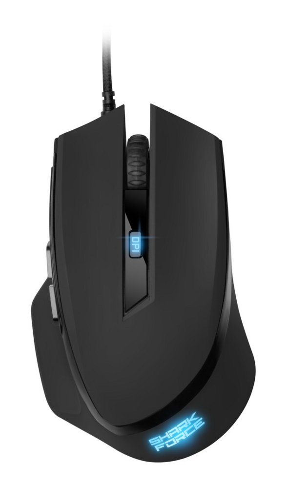 Sharkoon SHARK Force II | Kabelgebundene Gaming-Maus | Rechtshänder | USB-A | 4200 DPI | Schwarz