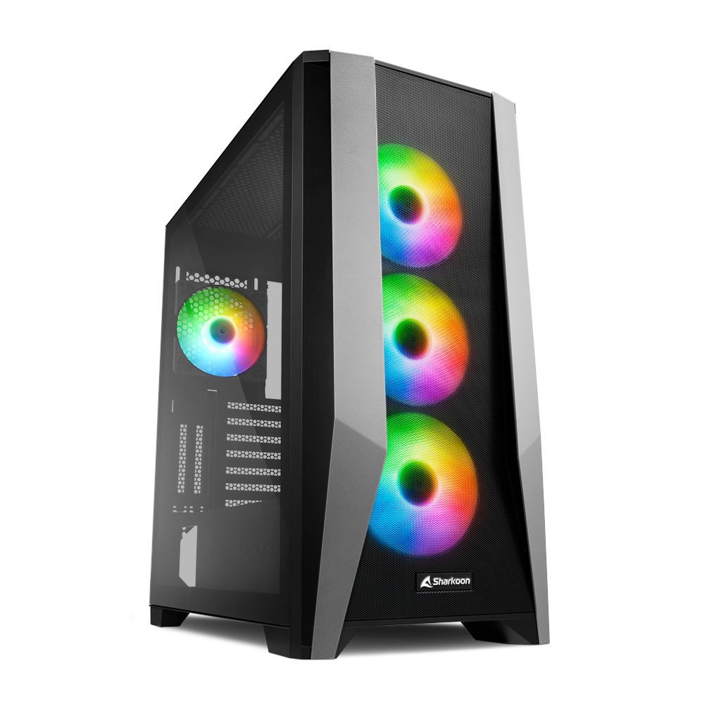 Sharkoon TG7M RGB | Midi Tower Gehäuse | Schwarz