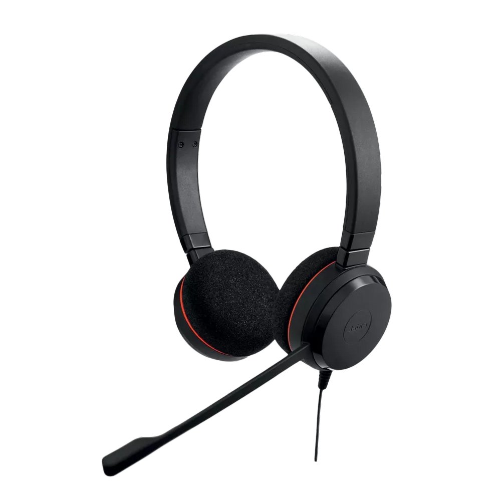 Jabra Evolve 20 MS Duo | Kabelgebundenes On-Ear Stereo-Headset | Microsoft Teams zertifiziert | Schwarz