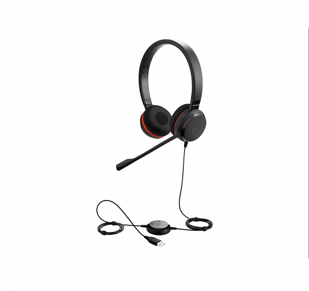 Jabra Evolve 20SE MS | Kabelgebundenes On-Ear Stereo-Headset | USB-A | Microsoft Teams zertifiziert | Schwarz