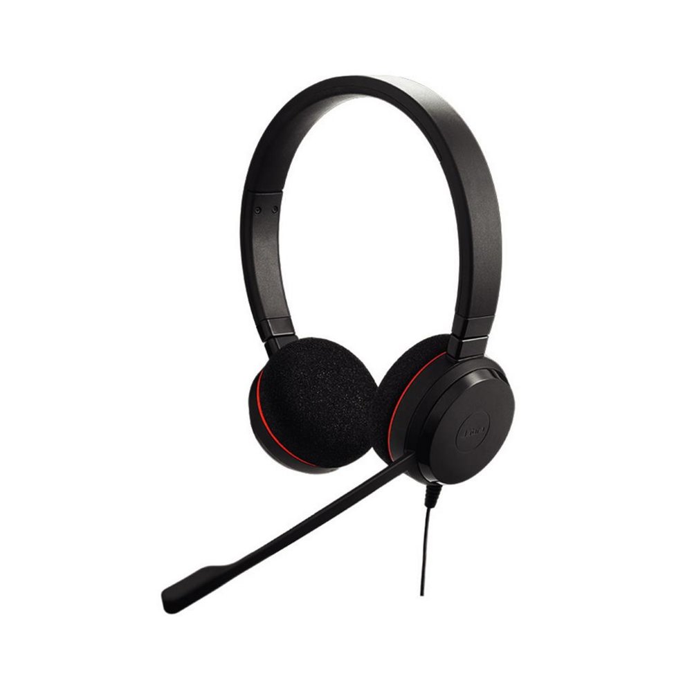 Jabra Evolve 20 UC | Kabelgebundenes On-Ear Stereo-Headset | USB Typ-A | UC-zertifiziert | Schwarz
