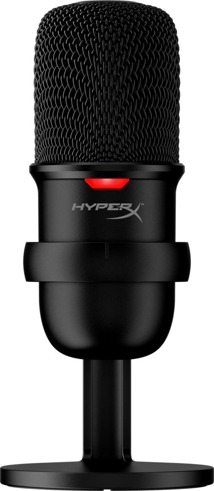 HyperX SoloCast | USB-Kondensator-Gaming-Mikrofon | 24 Bit/96 kHz | Stummschaltung per Fingertipp | Nierencharakteristik | Schwarz