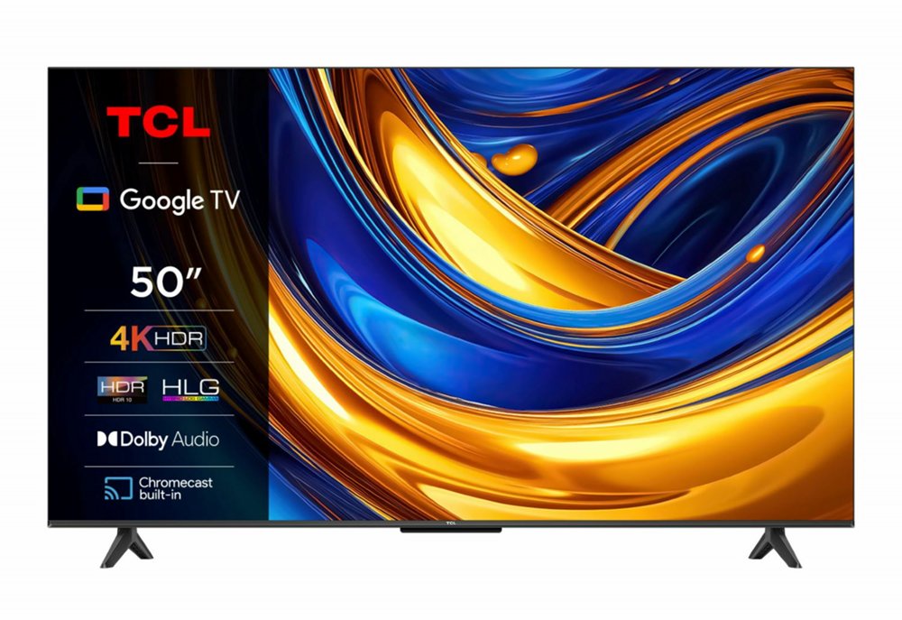 TCL 50P61B 50" | 4K Ultra HD LED Smart TV | Google TV + WLAN | HDR10 | Elegantes Design | 60Hz