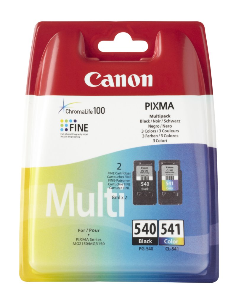 Canon PG-540/CL-541 | Original Tintenpatronen Schwarz/Cyan/Magenta/Gelb | 2er-Pack