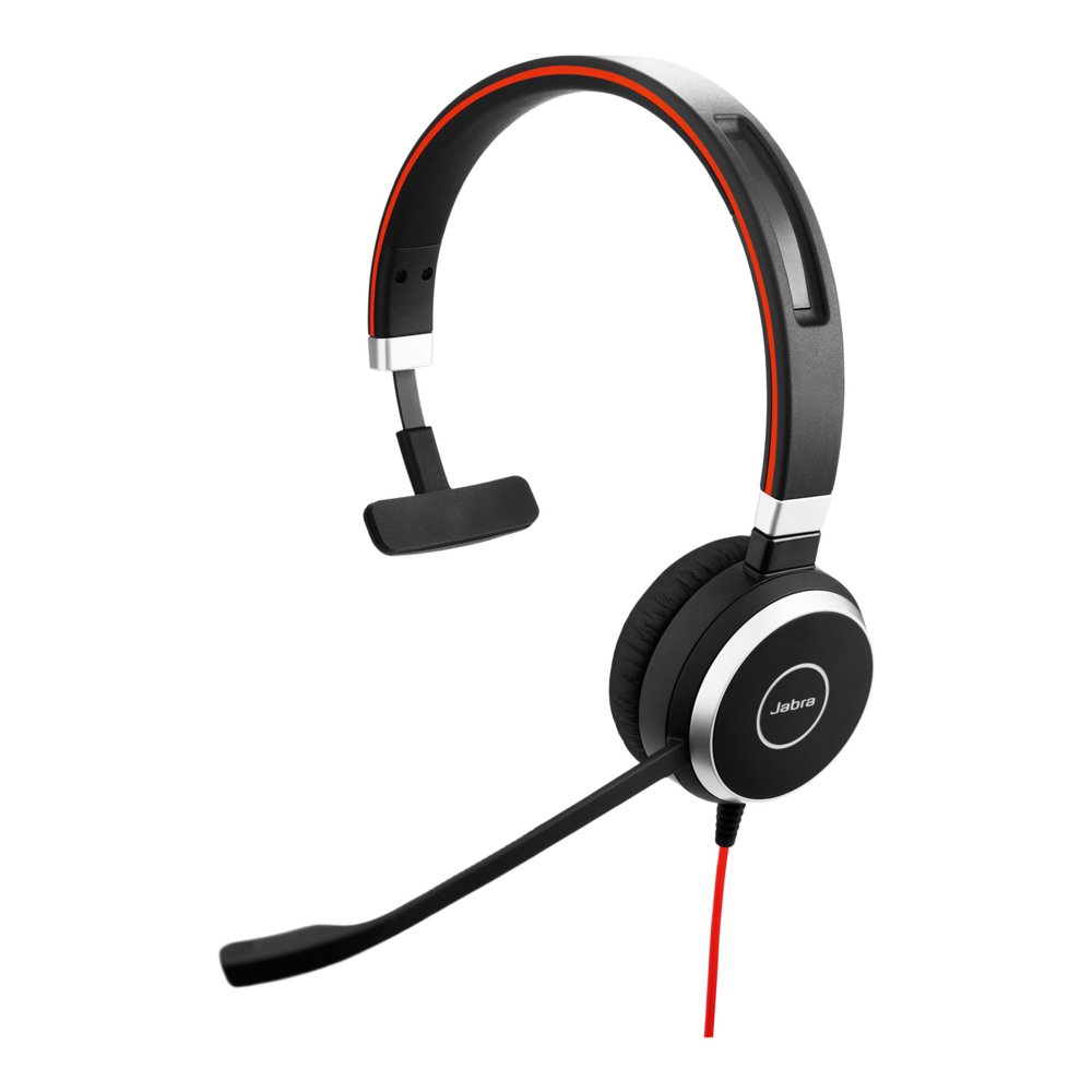 Jabra Evolve 40 MS | Mono Kabelgebundenes On-Ear Headset | Microsoft Teams zertifiziert | Schwarz