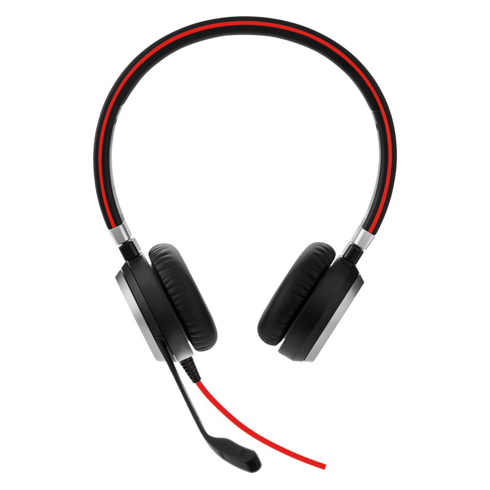 Jabra Evolve 40 MS | Kabelgebundenes On-Ear Stereo-Headset | 3,5mm Anschluss | Microsoft Teams zertifiziert | Schwarz