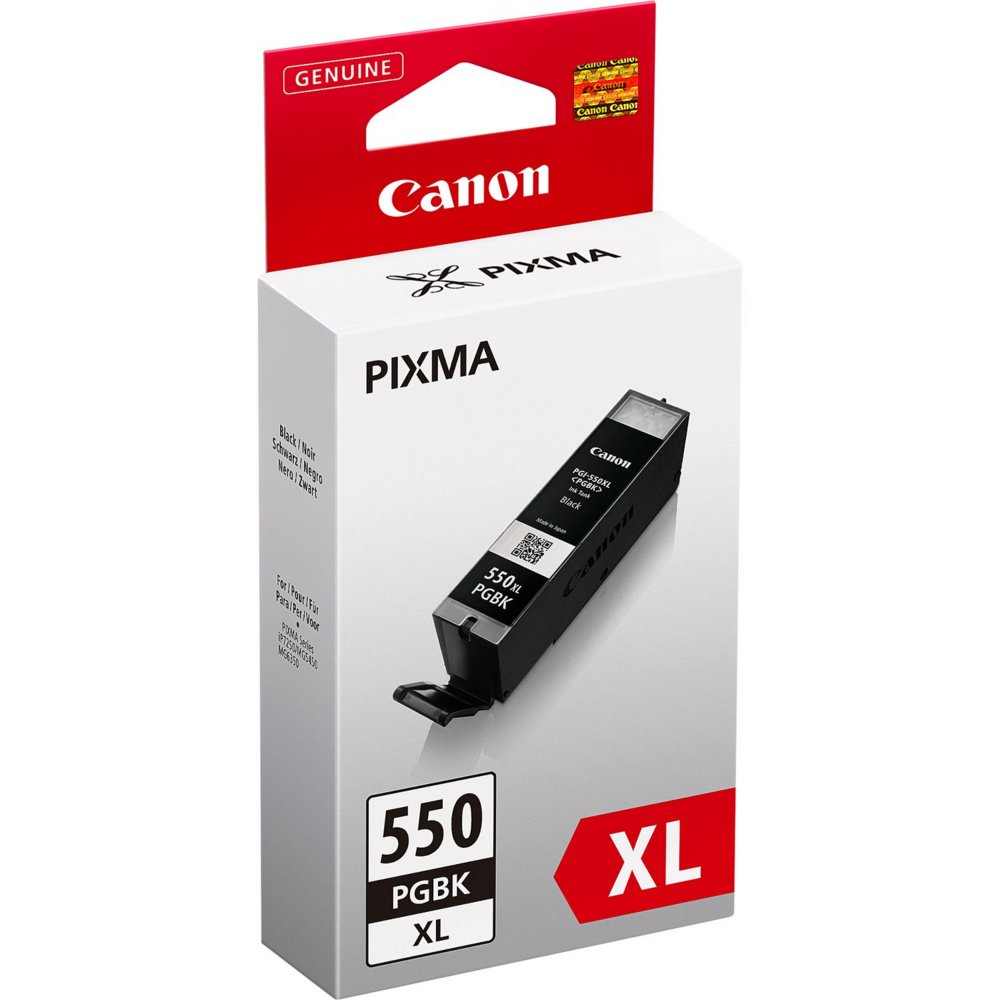 Canon PGI-550XL PGBK | Original Schwarz-Tintenpatrone mit hoher (XL-) Reichweite | 1 Stück