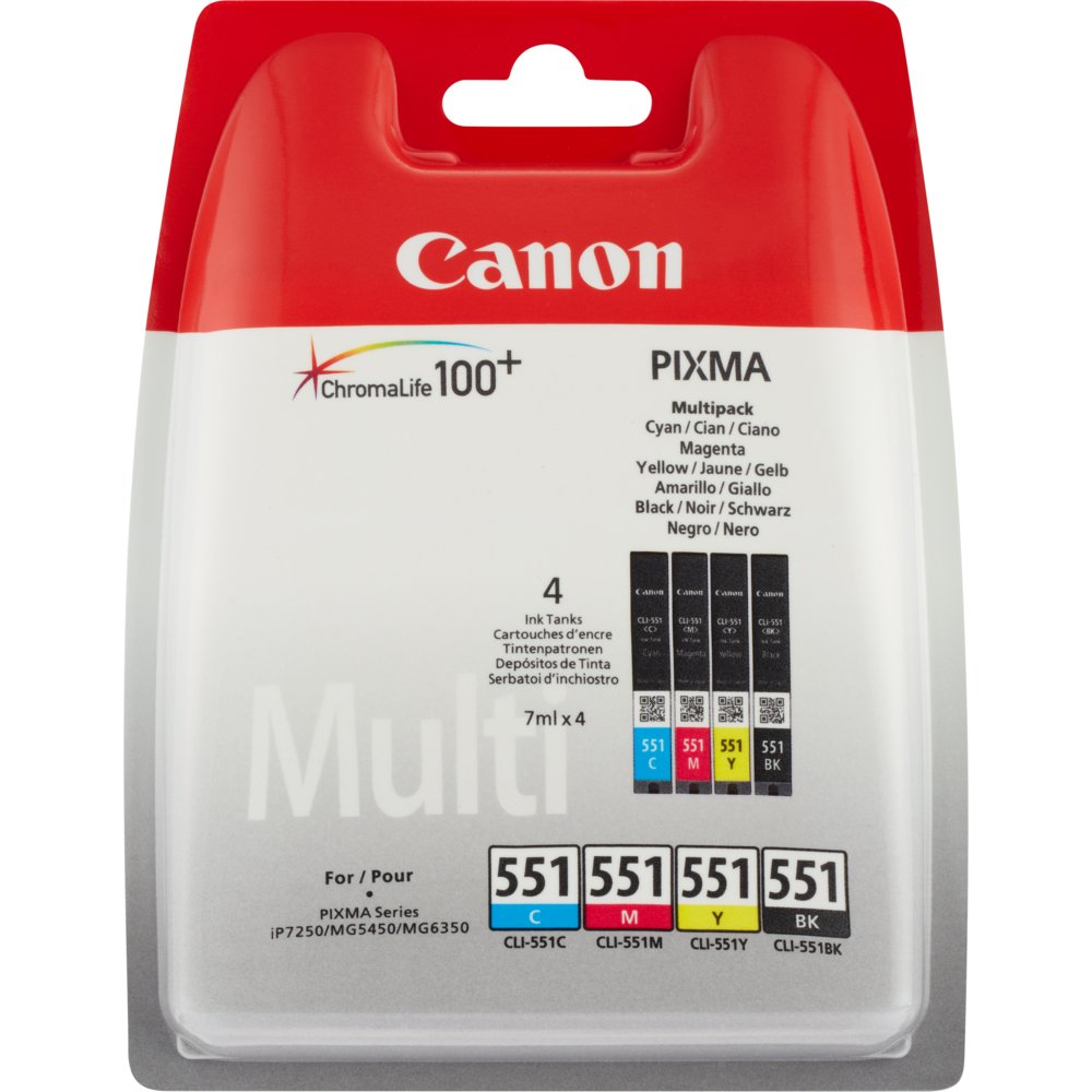 Canon 6509B009 | Original Schwarz/Cyan/Magenta/Gelb Tintenpatronen mit normaler Reichweite | 4er-Pack