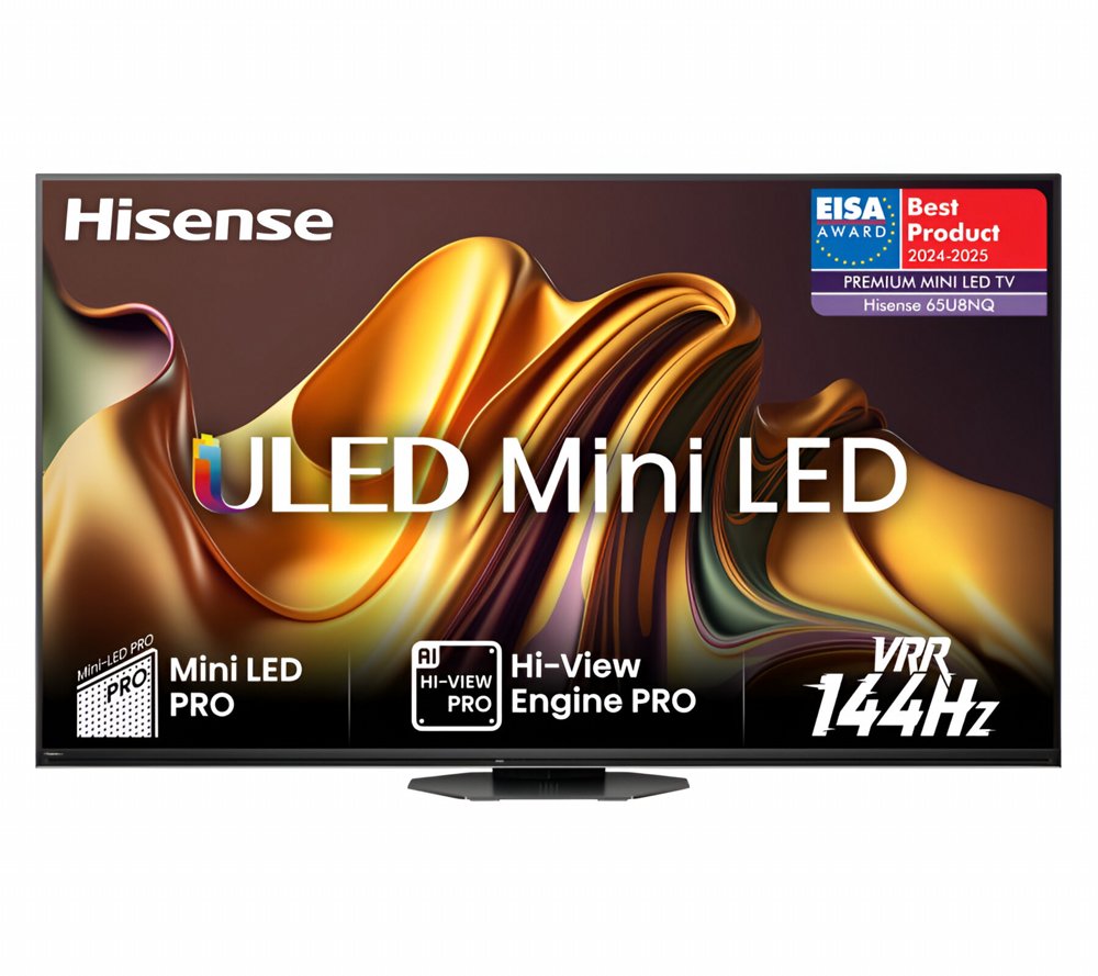 Hisense 65U8NQ | 65" Ultra HD 4K | Mini-LED Smart-TV | WLAN | VIDAA | Local Dimming | Dolby Vision | 144 Hz