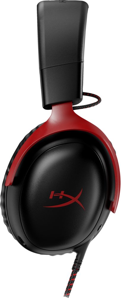 HyperX Cloud III | Kabelgebundenes Over-Ear Gaming-Headset | 3,5mm + USB-A + USB-C Anschluss | Schwarz/Rot