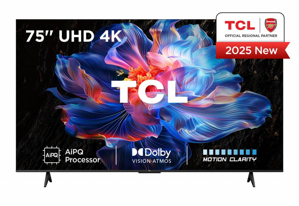 TCL 75V6C | 75" 4K Ultra HD DLED | Google TV | Dolby Vision | 60Hz | HDMI 2.1 | Smart TV