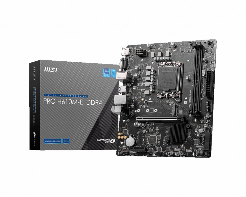 MSI PRO H610M-E | Sockel LGA 1700 | Intel H610 | 2xDDR4 | Micro-ATX | Mainboard