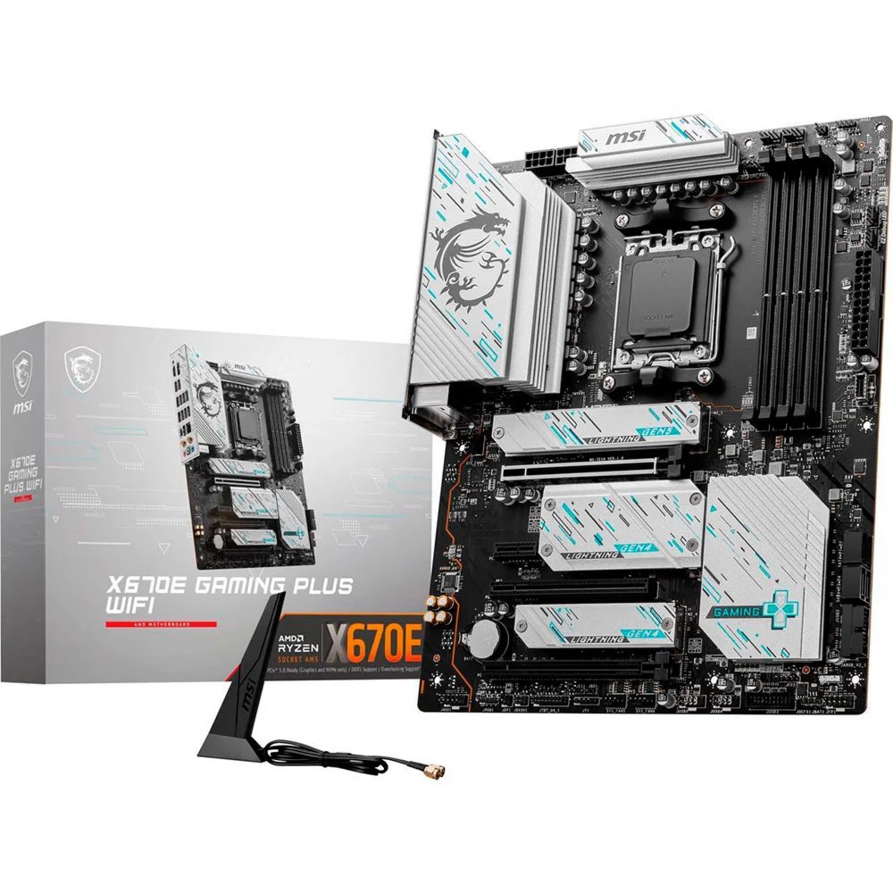 MSI X670E GAMING PLUS WIFI | Sockel AM5 | AMD X670E | 4xDDR5 | ATX | Mainboard