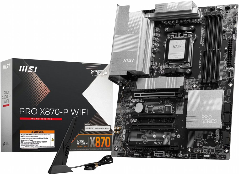MSI PRO X870-P WIFI | Sockel AM5 | AMD X870 | 4xDDR5 | ATX | Mainboard
