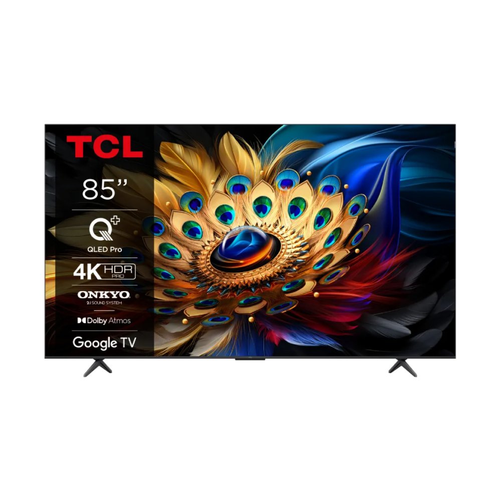 TCL 85C69B 85" | 4K Ultra HD QLED Smart-TV | Google TV + WLAN | Dolby Vision | Quantum Dot für Lebendige Farben | 60 Hz