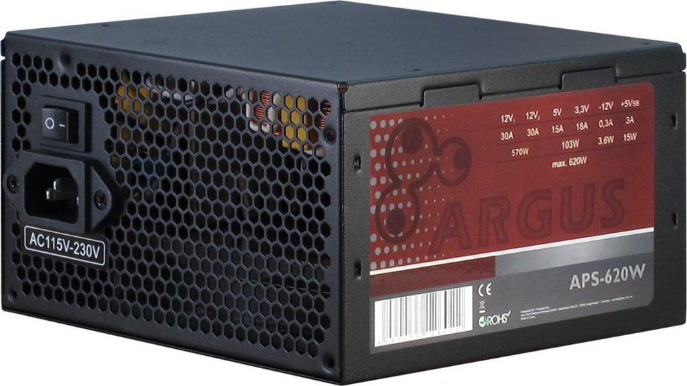 Inter-Tech Argus APS | 620 Watt ATX PSU | Netzteil | Stromversorgung