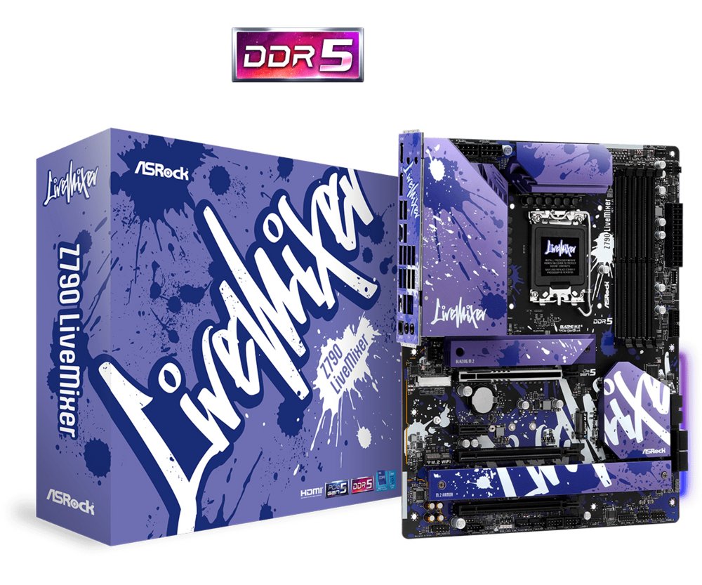 ASRock Z790 LiveMixer | Sockel LGA 1700 | Intel Z790 | 4xDDR5 | ATX | Mainboard