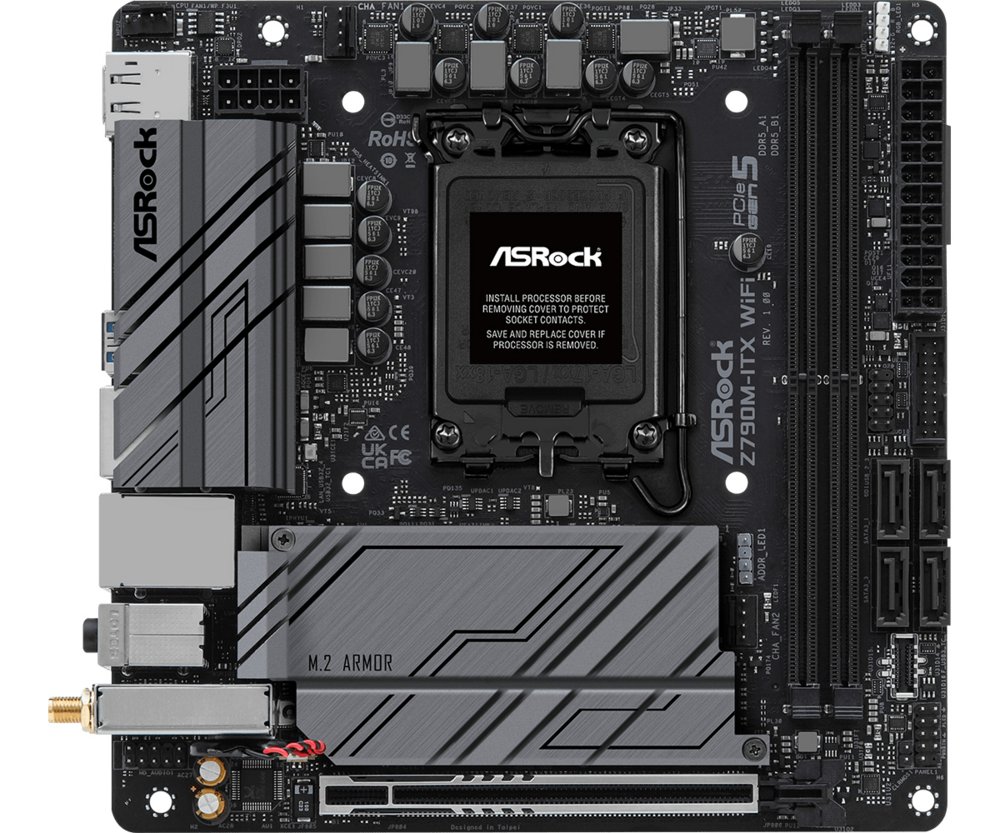 ASRock Z790M-ITX WiFi | Sockel LGA 1700 | Intel Z790 | 2xDDR5 | Mini-ITX | Mainboard