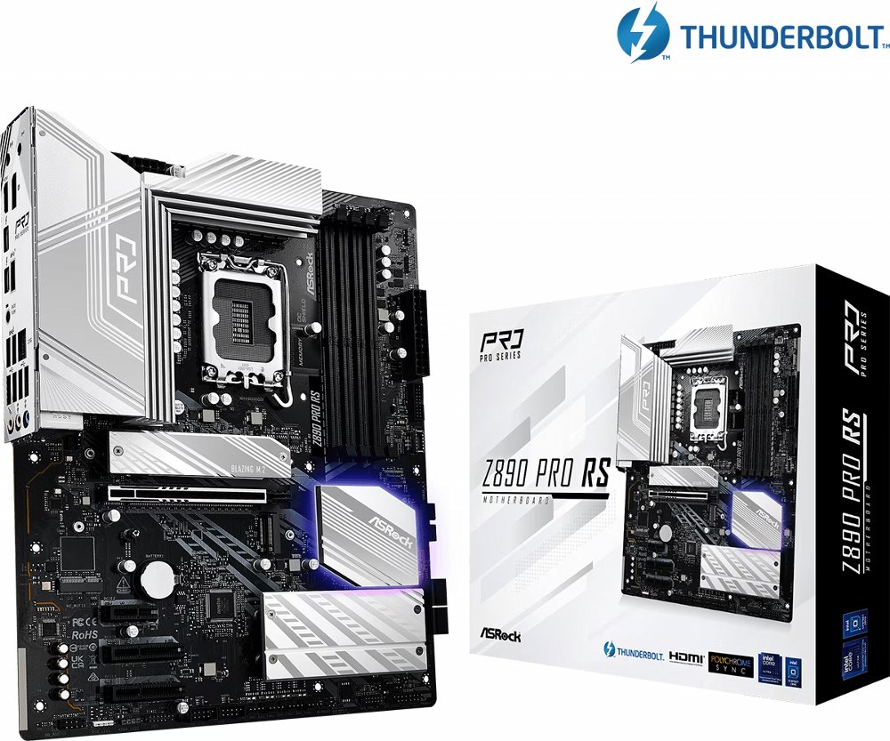 ASRock Z890 Pro RS | Sockel LGA 1851 | Intel Z890 | 4xDDR5 | ATX | Mainboard