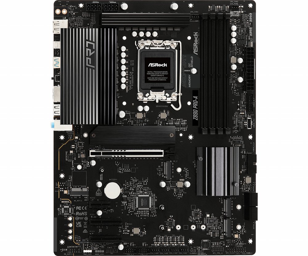 ASRock Z890 Pro-A Intel Z890 LGA 1851 | Sockel LGA 1851 | Intel Z890 | 4xDDR5 | ATX | Mainboard
