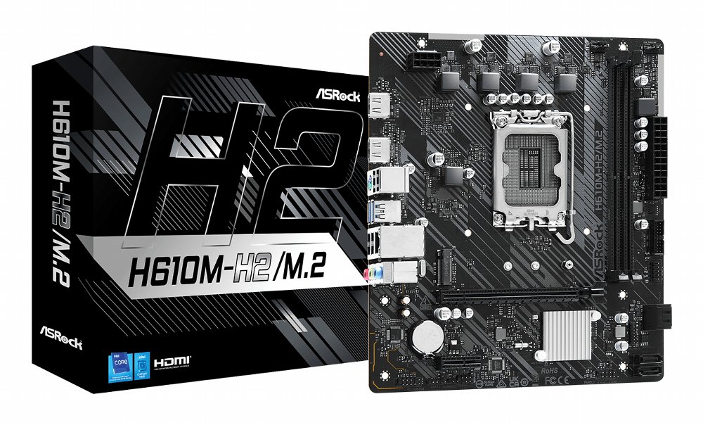 ASRock H610M-H2/M.2 | Sockel LGA 1700 | Intel H610 | 2x DDR4 | Micro-ATX | Mainboard