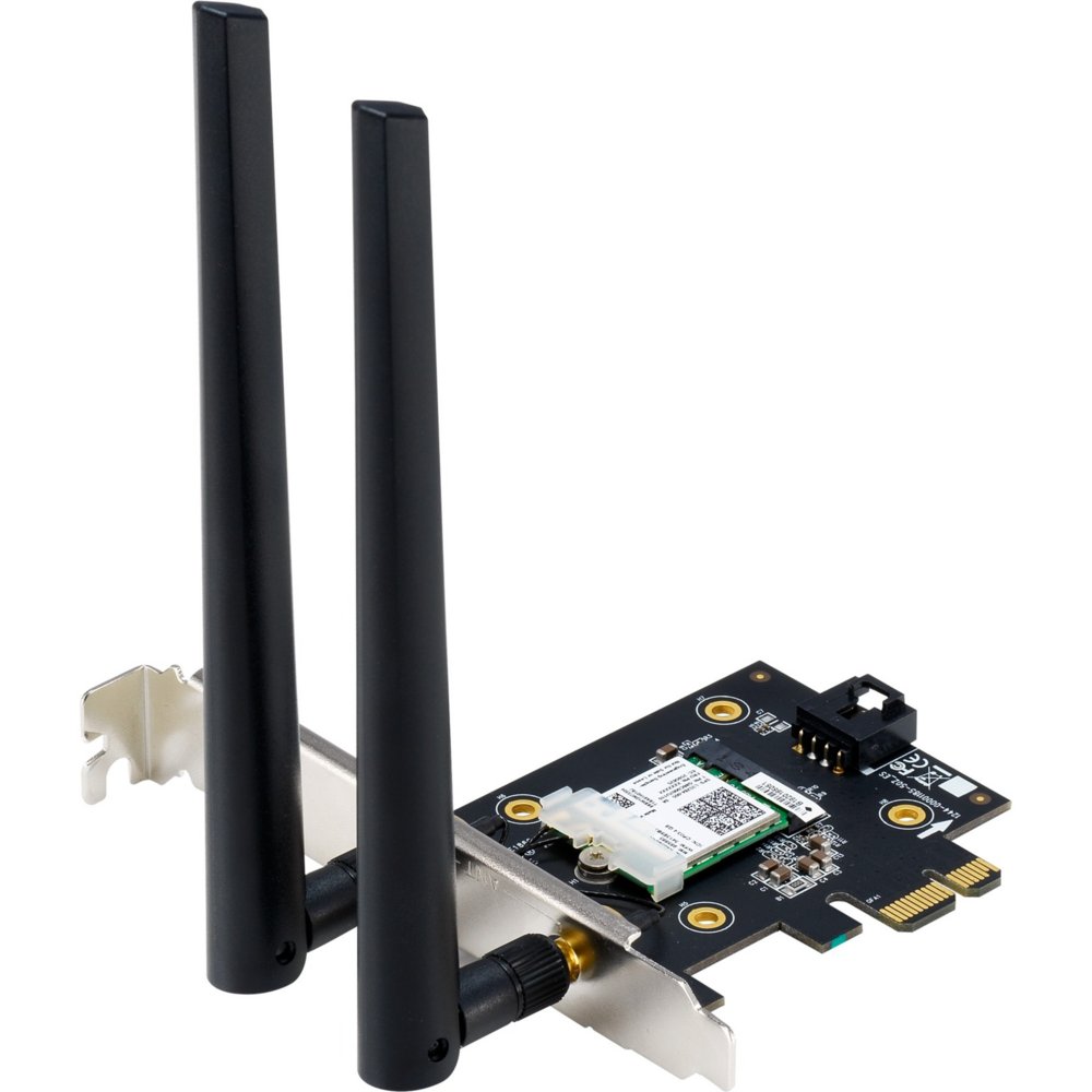 ASUS PCE-AX3000 | Interne Wi-Fi 6 & Bluetooth-Adapter | PCIe | Dual-Band 3000 Mbit/s | Mit Antennenbasis