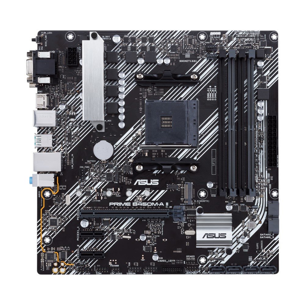 ASUS PRIME B450M-A II | Sockel AM4 | AMD B450 | 4xDDR4 | Micro-ATX | Mainboard