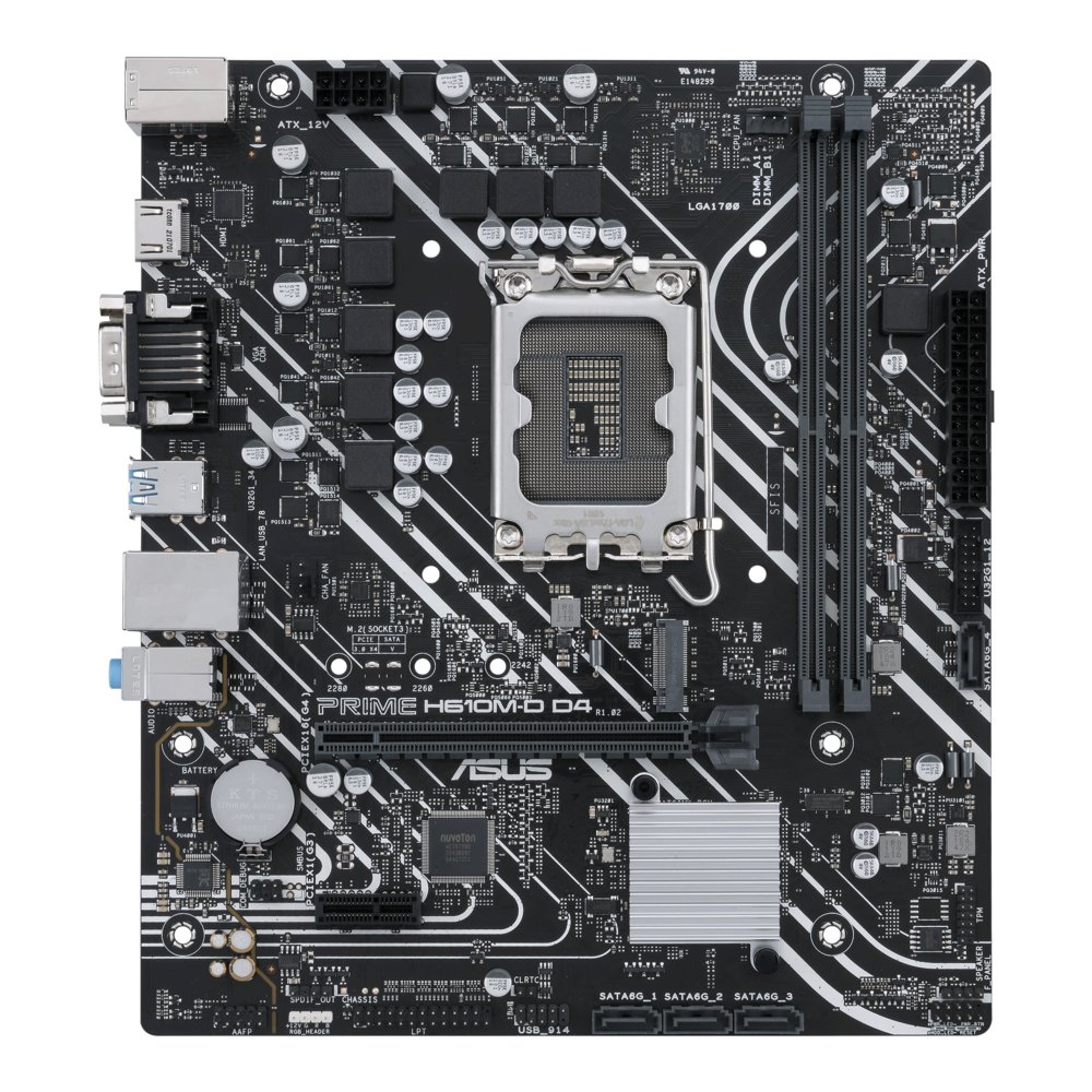 ASUS PRIME H610M-D D4 | Sockel LGA 1700 | Intel H610 | 2xDDR4 | Micro-ATX | Mainboard