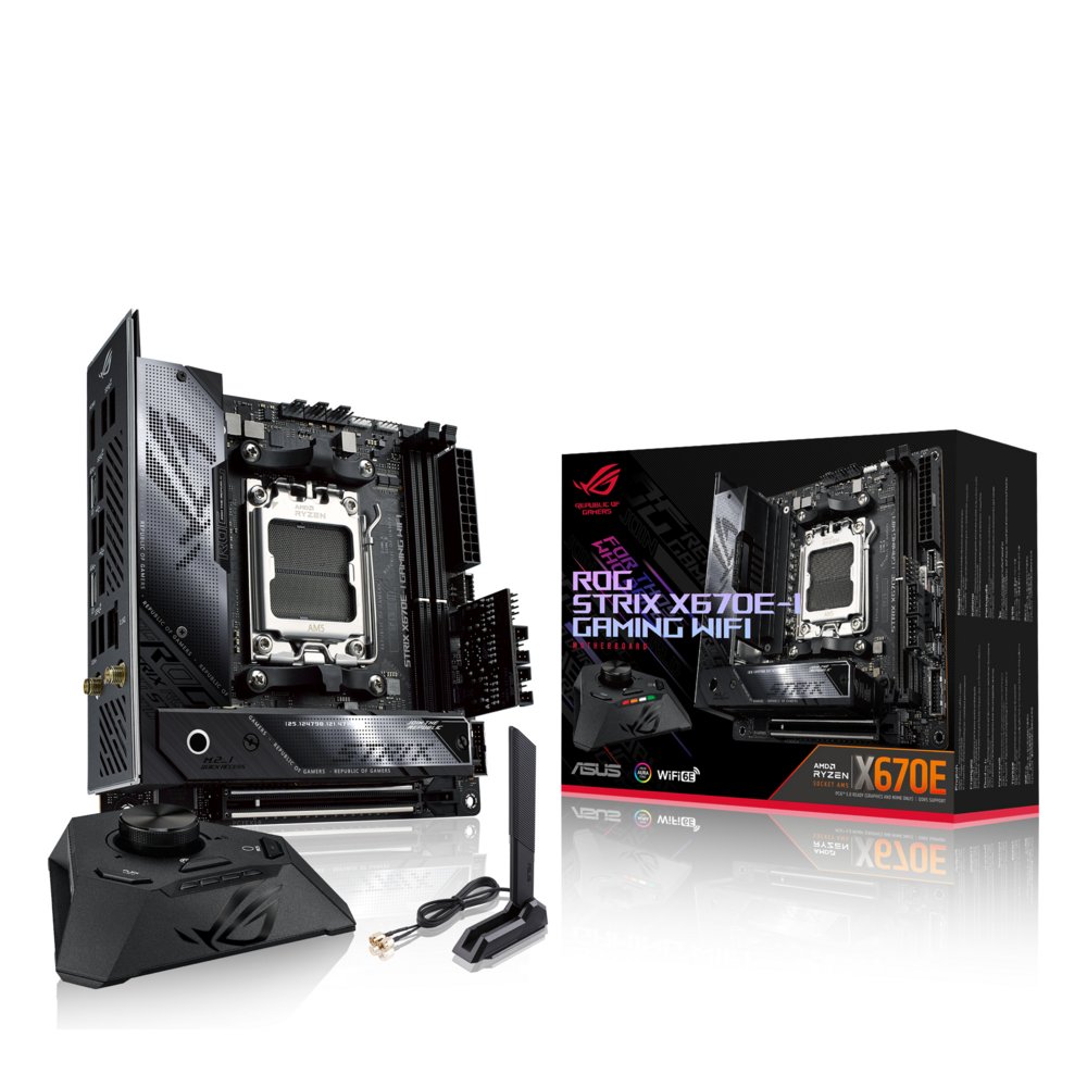 ASUS ROG STRIX X670E-I GAMING WIFI | Sockel AM5 | AMD X670 | 2xDDR5 | Mini-ITX | Mainboard