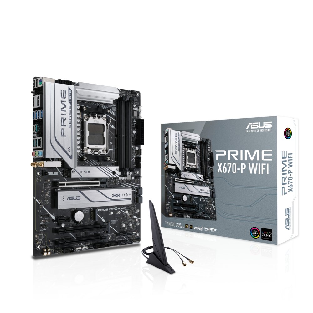 ASUS PRIME X670-P WIFI | Sockel AM5 | AMD X670 | 4xDDR5 | ATX | Mainboard