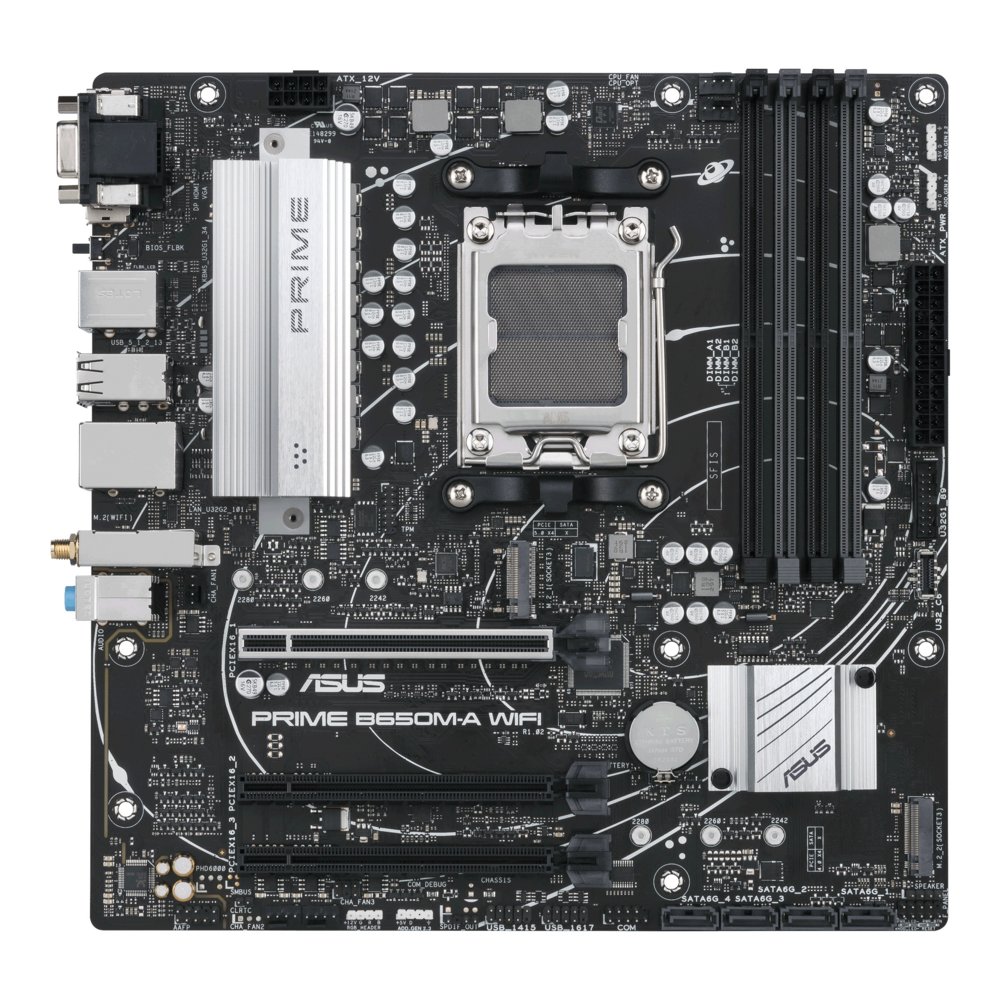 ASUS PRIME B650M-A WIFI | Sockel AM5 | AMD B650 | 4xDDR5 | Micro-ATX | Mainboard