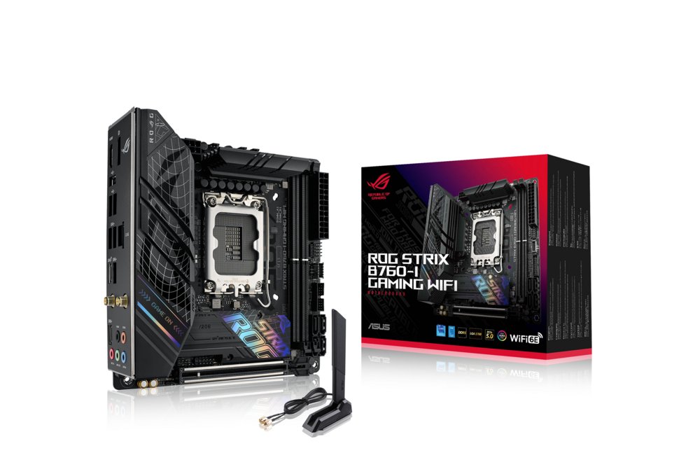 ASUS ROG STRIX B760-I GAMING WIFI | Sockel LGA 1700 | Intel B760 | 2× DDR5 | Mini-ITX | Mainboard
