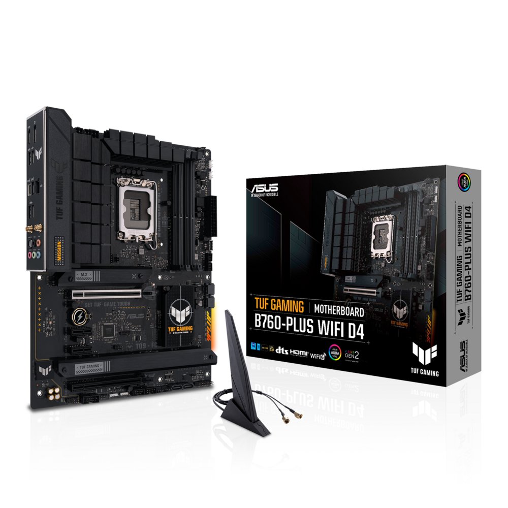 ASUS TUF GAMING B760-PLUS WIFI D4 | Sockel LGA 1700 | Intel B760 | 4xDDR4 | ATX | Mainboard