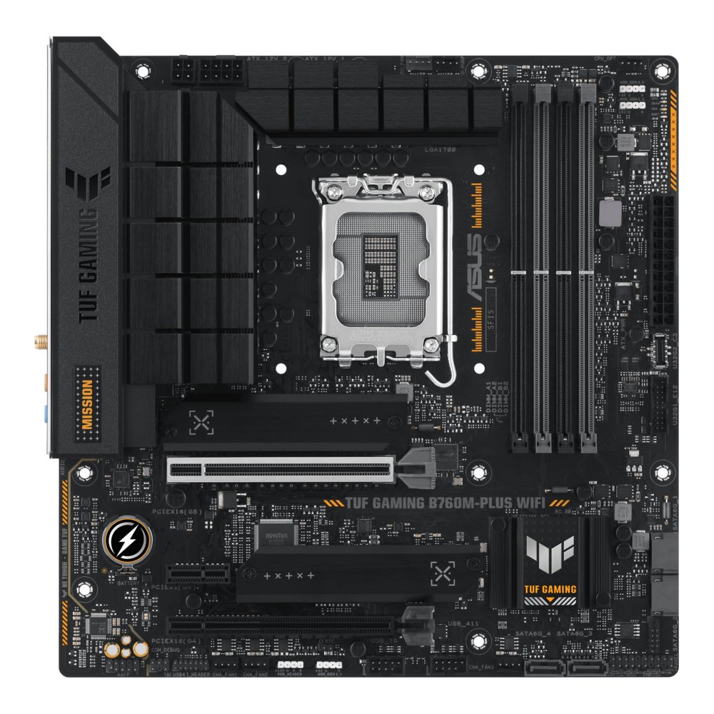 ASUS TUF Gaming B760M-Plus WIFI | Sockel LGA 1700 | Intel B760 | 4xDDR5 | Micro-ATX | Mainboard