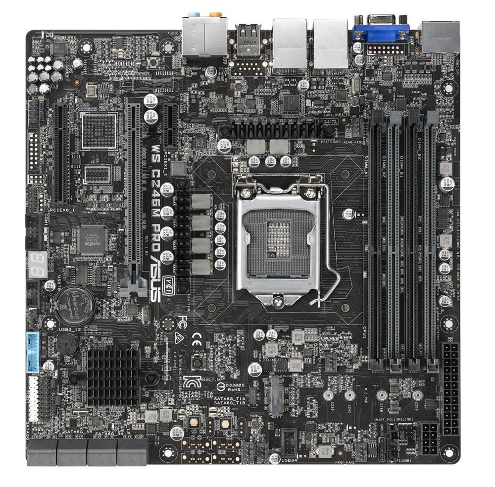 ASUS WS C246M PRO | Sockel LGA 1151 | Intel C246 | 4xDDR4 | Micro-ATX | Mainboard