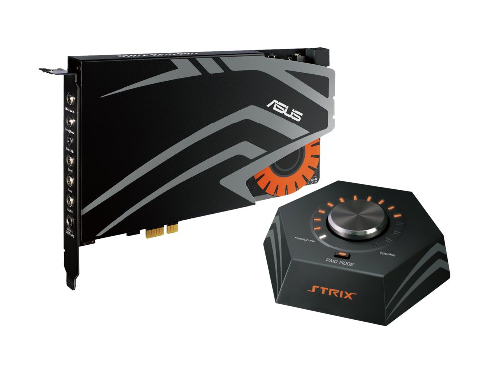 ASUS STRIX RAID PRO | Interne Soundkarte | 7.1 Kanäle | PCI-E | Inklusive Audio Control Box