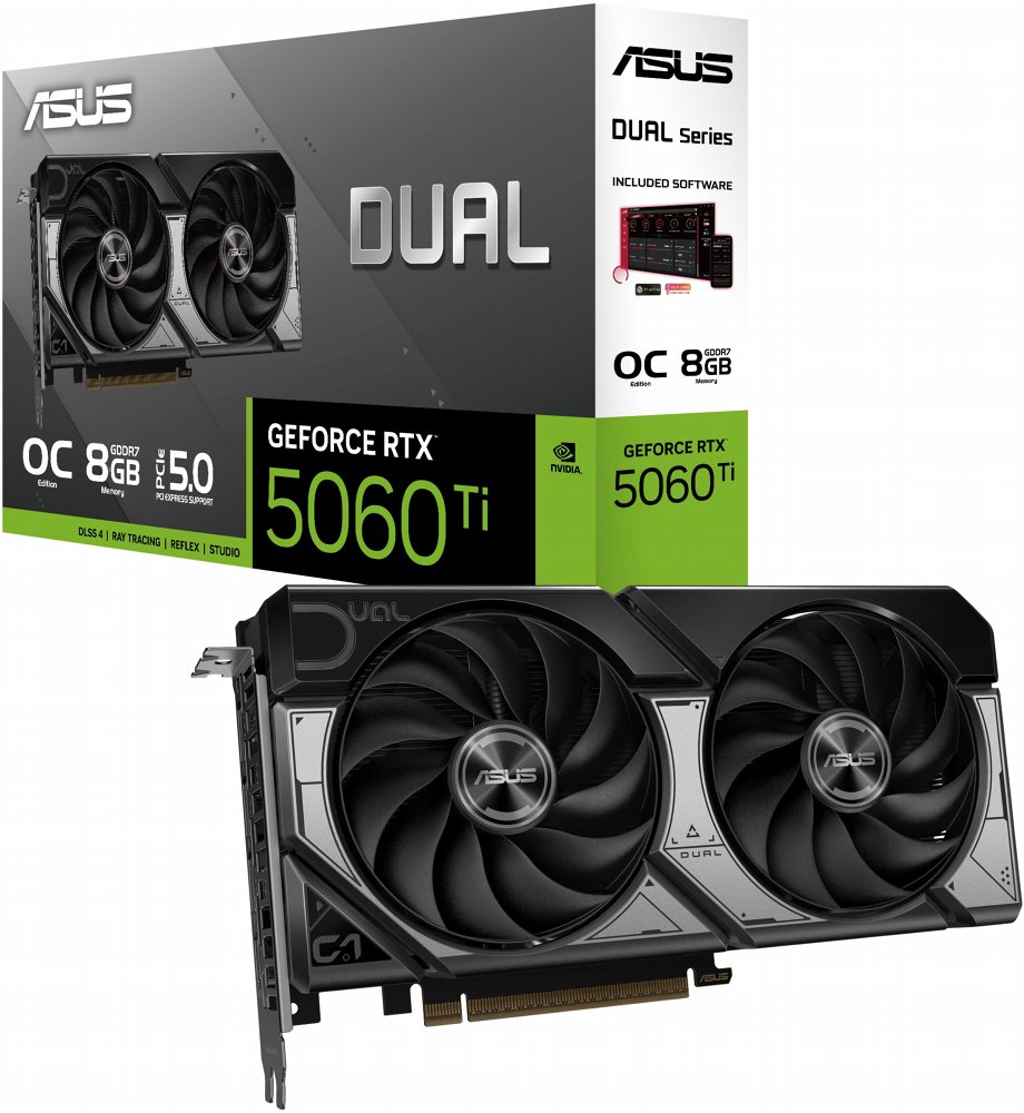 ASUS Dual GeForce RTX 5060 Ti | 8GB GDDR7 VRAM | DLSS 4 | Grafikkarte | Nvidia GPU