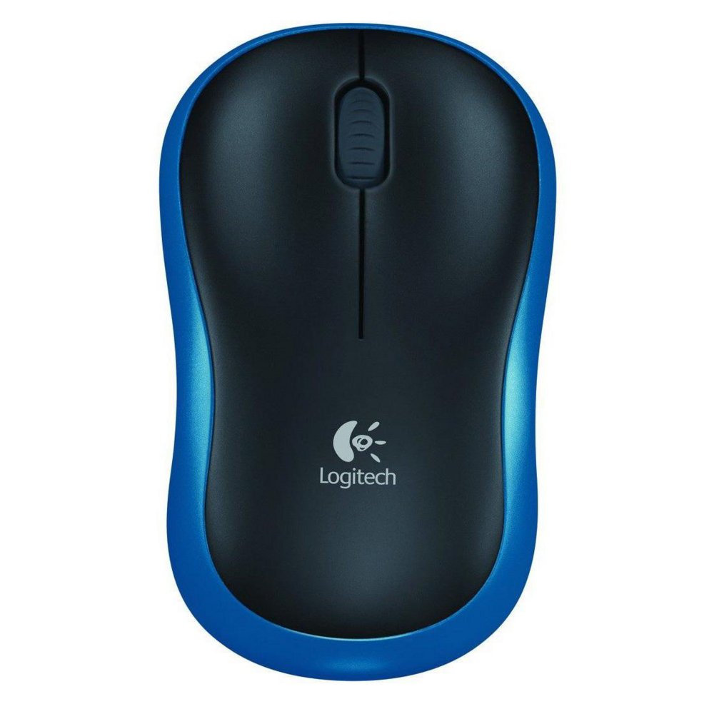 Logitech M185 | Kabellose Maus | Für Links- und Rechtshänder | RF | 1000 DPI | Schwarz/Blau